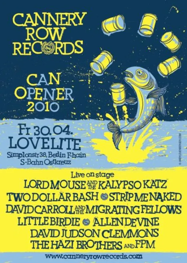 Poster des Cannery Row Can Opener Festivals