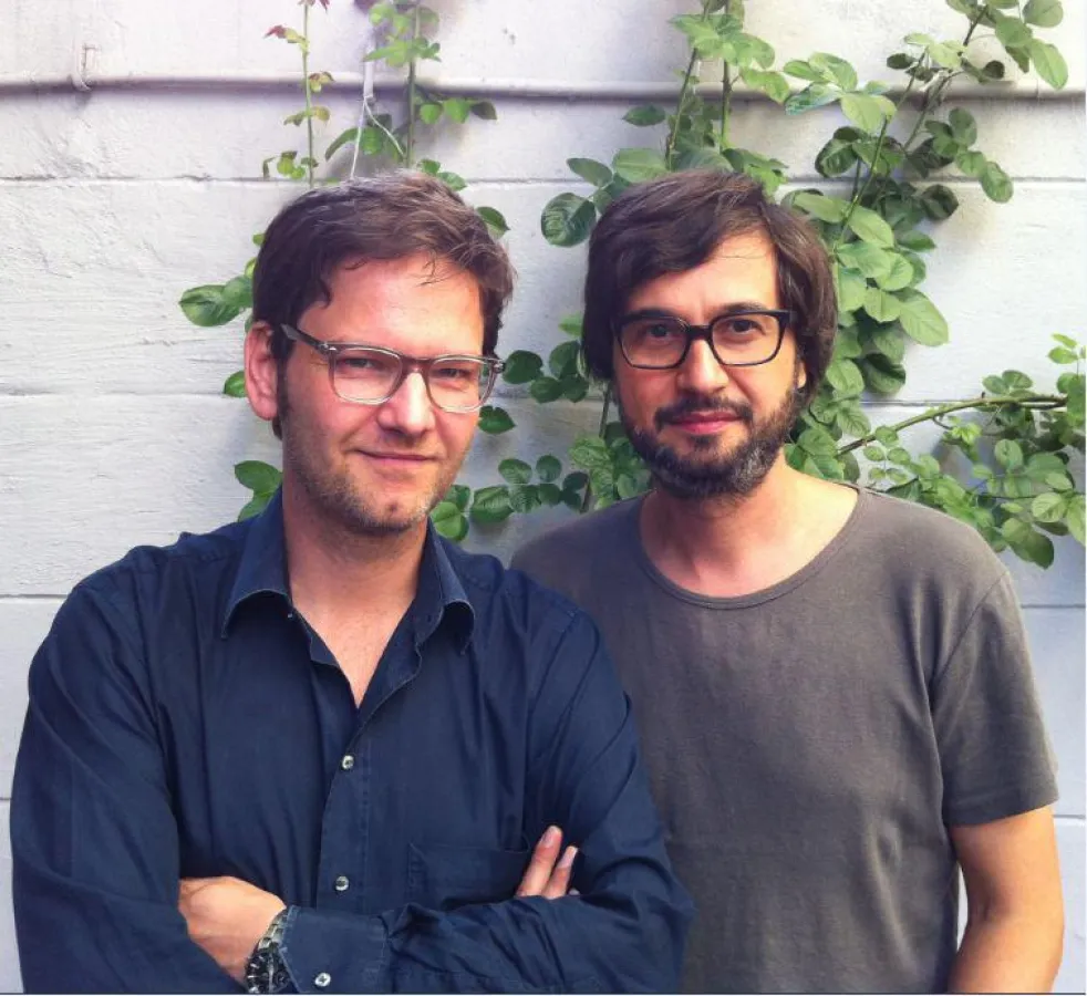 Gemeinsam für GRID: Chefredakteur Gerrit Terstiege (links) und Mario Lombardo, Editorial Designer.