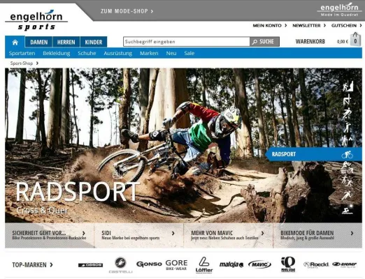 Bild: engelhorn sports e-Shop mit neuem Design