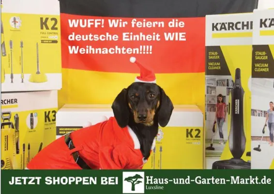 Bild: Spardackel kommt gut an - Werbemaskottchen der Firma Luxsline (HausUndGartenMarkt.de) bei Kunden sehr beliebt