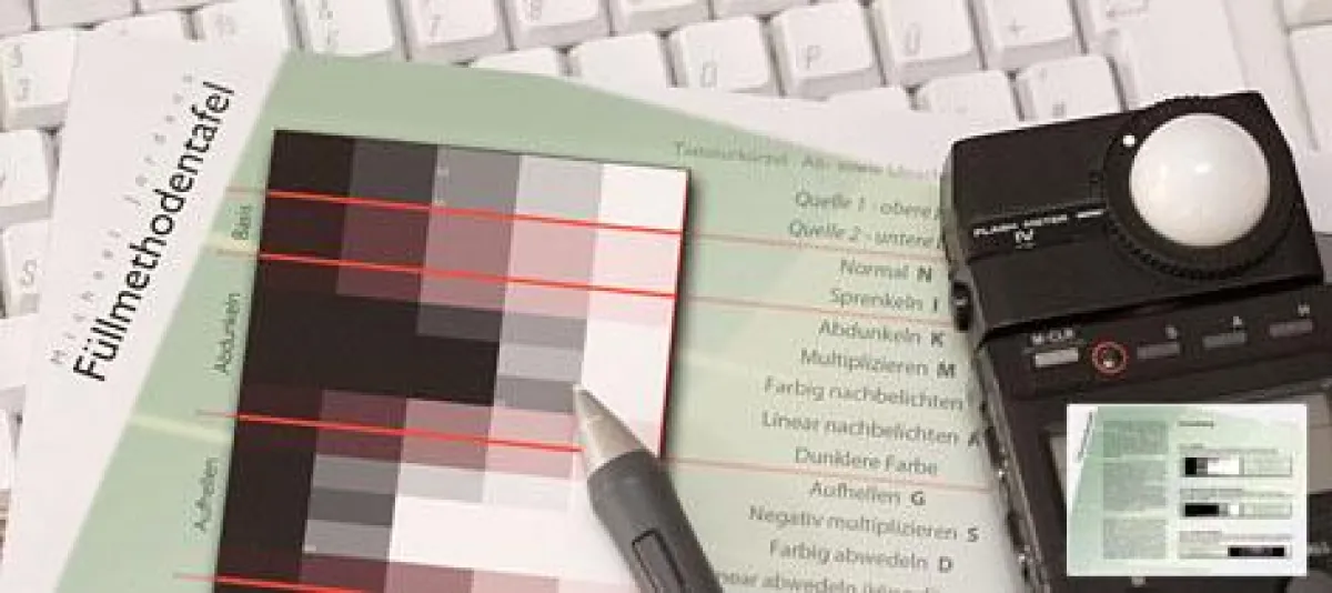 Michael Jordas Füllmethodentafel für Adobe Photoshop