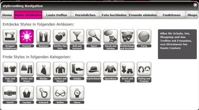 Bild: styleranking mit neuer Navigation - FH Düsseldorf unterstützt Fashion-Community mit Usability-Analyse