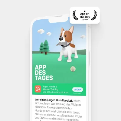 Bild: Pupy wird Apple's "App of the day"