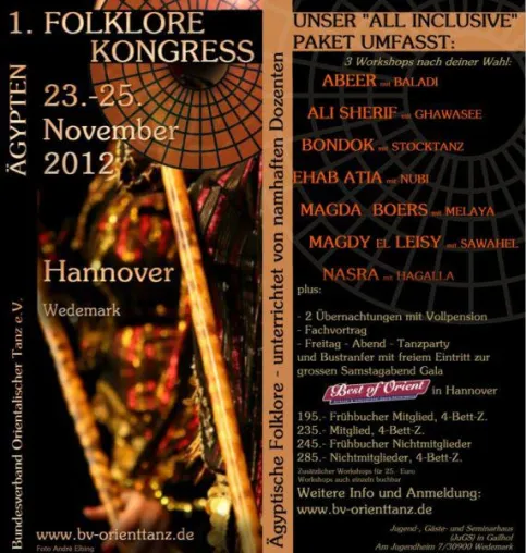 1. Folklore-Kongress des Bundesverbandes Orientalischer Tanz e.V. Bild: 1. Folklore-Kongress des Bundesverbandes Orientalischer Tanz e.V.