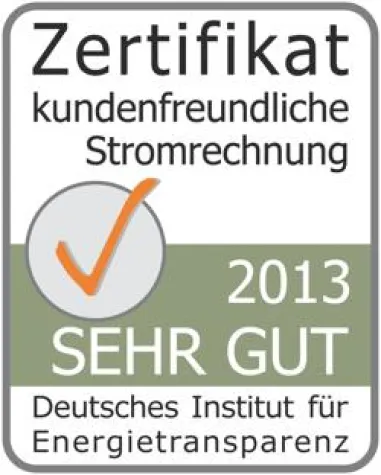 Note „sehr gut“: NaturWatt punktet mit zertifizierter Rechnung Bild: Note „sehr gut“: NaturWatt punktet mit zertifizierter Rechnung