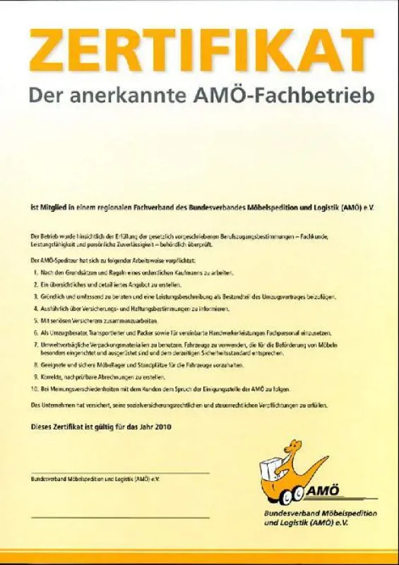 Das AMÖ-Zertifikat erhalten nur qualifizierte Fachbetriebe