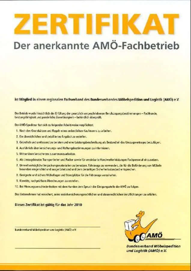 Das AMÖ-Zertifikat erhalten nur qualifizierte Fachbetriebe