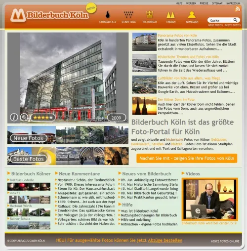 Bild: Online-Denkmalverzeichnis der Stadt Köln auf bilderbuch-koeln.de eröffnet