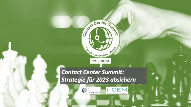 Bild: Contact Center Summit - Das virtuelle Event für Entscheider - 19. - 20. Oktober