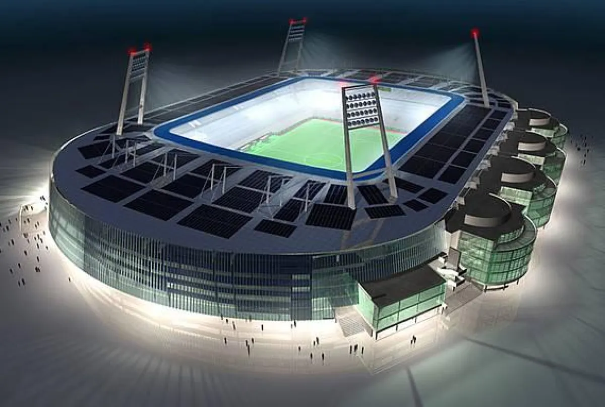 BTD und Werder arbeiten zusammen - Weserstadion in Bremen (Computeranimation)