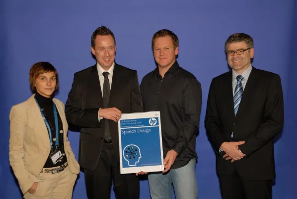 Bild: Speech Design erhält den Titel “Business Partner of the Year 2007” von Hewlett Packard