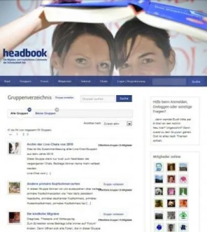 Bild: Neu: Migräne-Community headbook.me