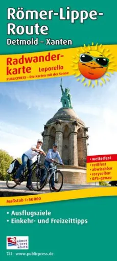 Neue Radwanderkarte zur Römer-Lippe-Route von Publicpress Bild: Neue Radwanderkarte zur Römer-Lippe-Route von Publicpress
