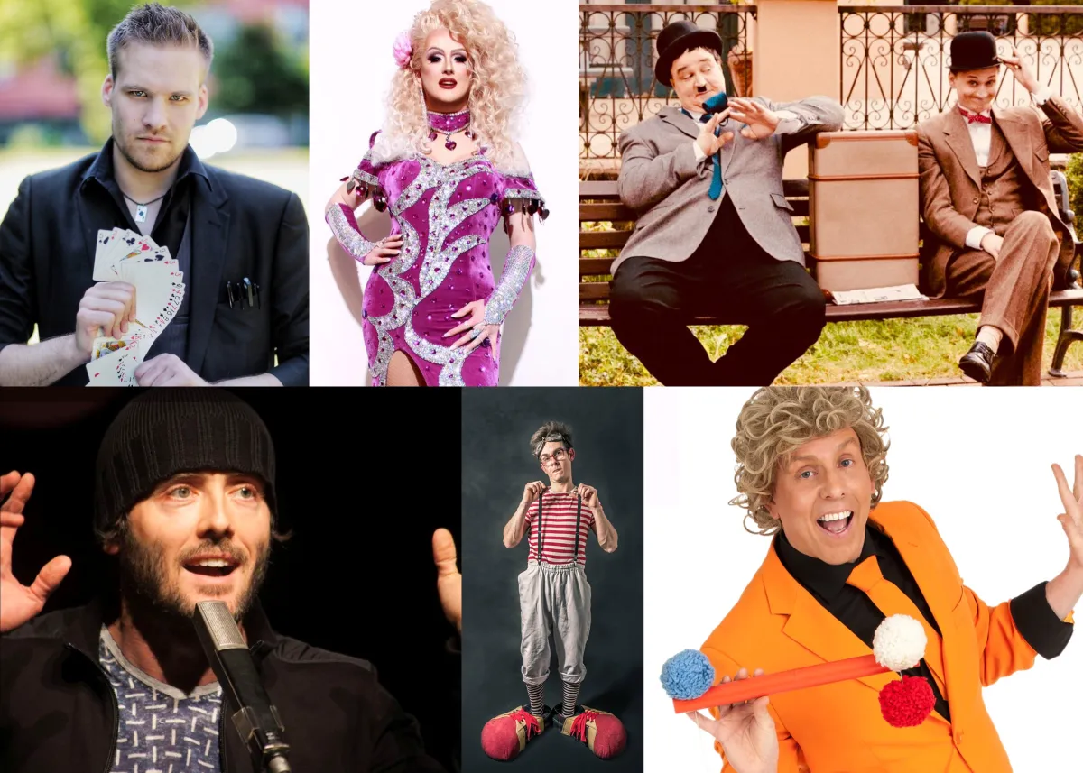 Die Künstler der Familien-Show SMILE-) im WortCircus (© Frank Sitter)