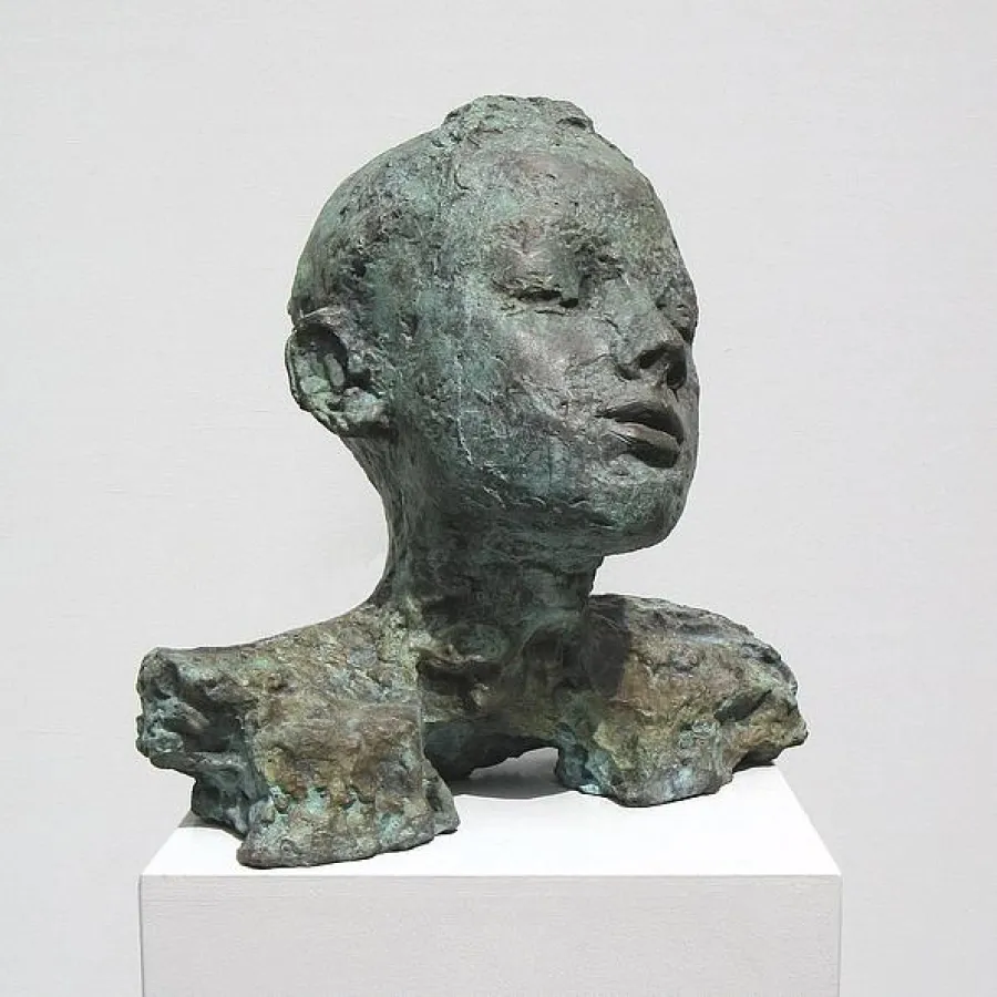 Franziska Schwarzbach, Porträt Paul, 1988, Bronze 1/6, 30,5 x 30 x 22 cm , Foto: Hermann Büchner