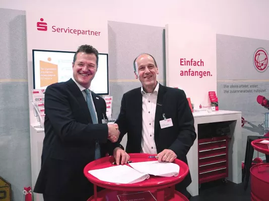 Bild: Rot-Blau: S-Servicepartner und Ratiodata GmbH beschließen Partnerschaft