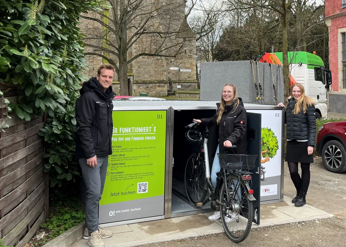 PAUL WOLFF GmbH liefert Fahrradgaragen an die Stadt Herford (© PAUL WOLFF GmbH)