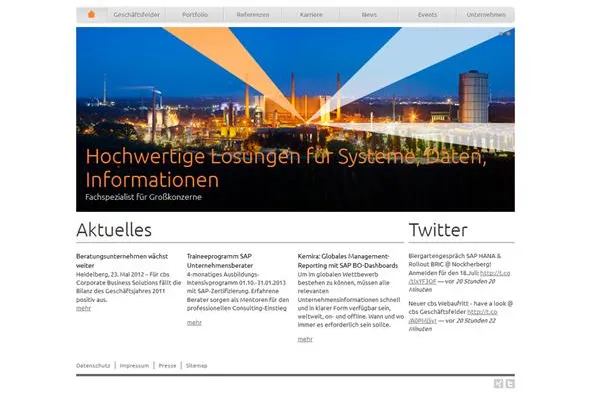Beratungsunternehmen cbs erneuert Webauftritt Bild: Beratungsunternehmen cbs erneuert Webauftritt
