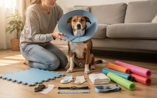 Bild: Schnell und günstig: Leckschutz für den Hund selber machen