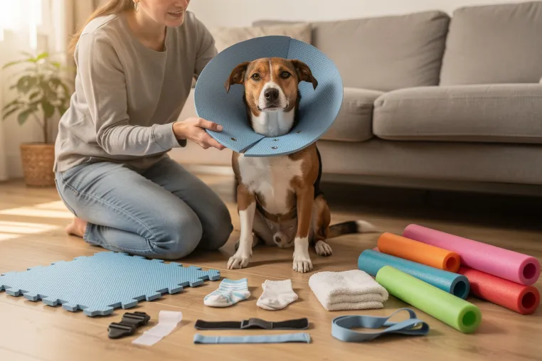 Bild: Schnell und günstig: Leckschutz für den Hund selber machen