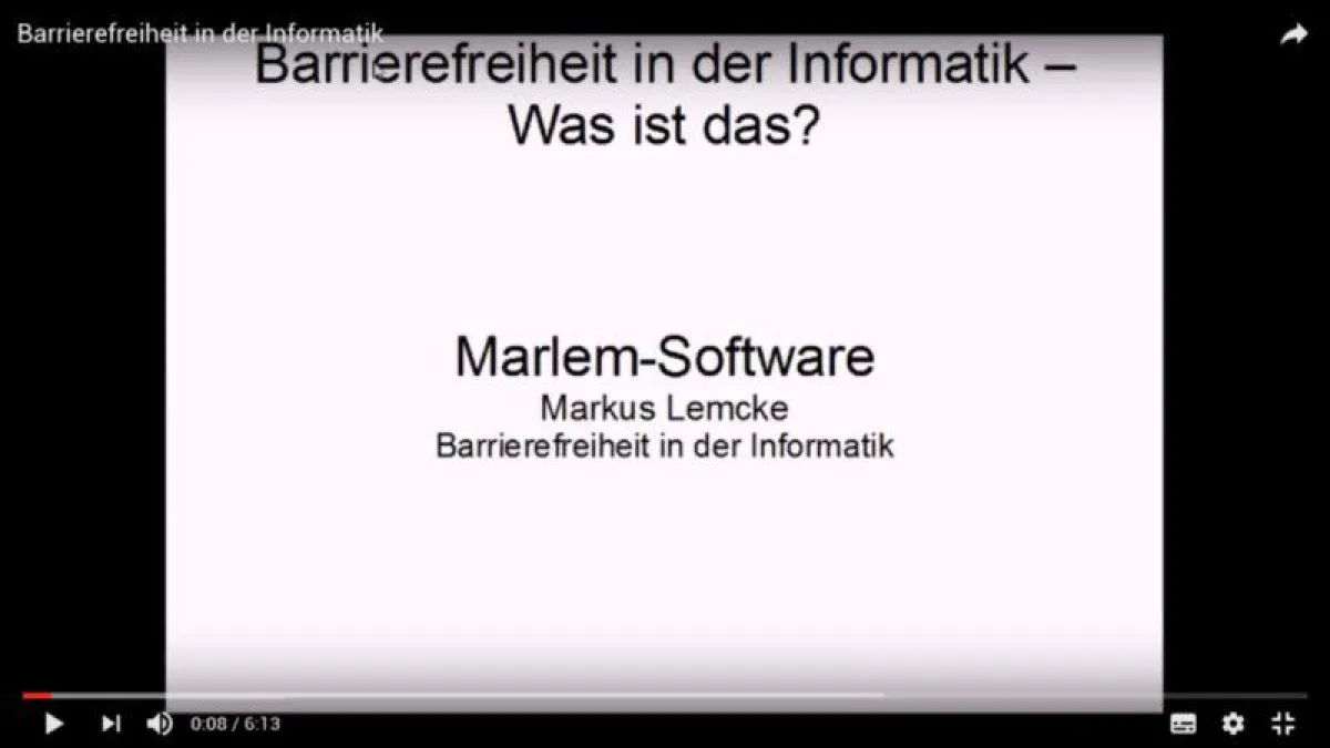 Barrierefreiheit in der Informatik