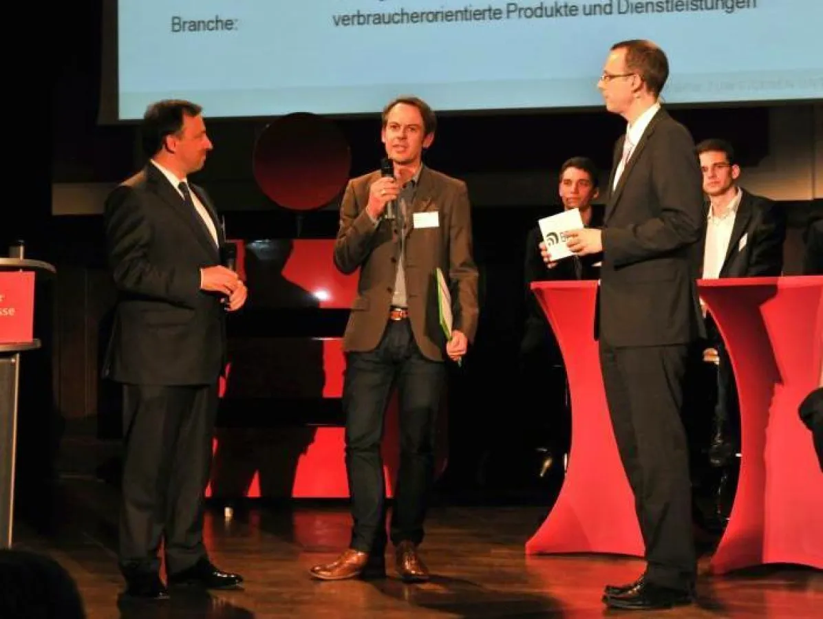 Michael Jänichen (LBB), Alexander Kluge (contractix GmbH), Dirk Maass (BPW Berlin-Brandenburg) bei d