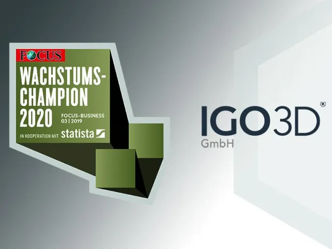 IGO3D ist FOCUS Wachstumschampion 2020 Bild: IGO3D ist FOCUS Wachstumschampion 2020