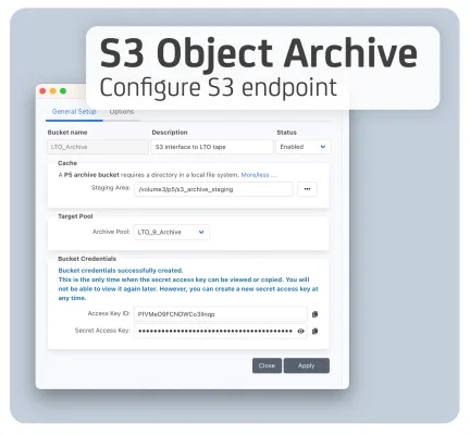 Bild: Archiware veröffentlicht P5 Datenmanagement Software Version 7.2 mit S3 Object Archive