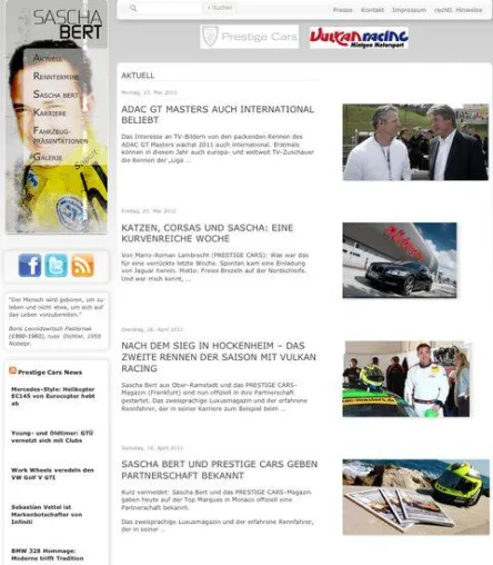 Relaunch für Rennfahrer Sascha Bert Bild: Relaunch für Rennfahrer Sascha Bert