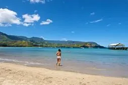 Bild: Hanalei Bay Beach auf Kauai - Bester Strand auf Hawaii und der USA 2009