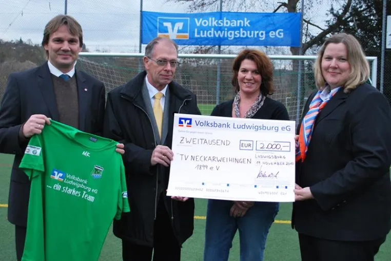 Der TV Neckarweihingen und die Volksbank Ludwigsburg: ein starkes Team Bild: Der TV Neckarweihingen und die Volksbank Ludwigsburg: ein starkes Team