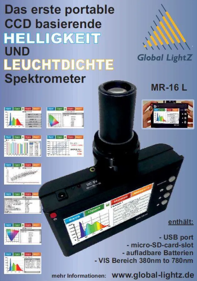 Flyer CCD-Mikro-Spektrometer MR-16 L (c) Wammes & Partner GmbH