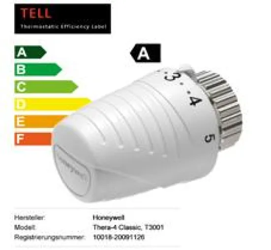 Bild: „TELL“-Klassifizierungssystem für Energieeffizienz: Bestnote für Thermostatregler von Honeywell