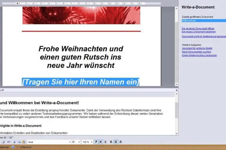 Bild: Schreibprogramm "Write-a-Document" erschienen