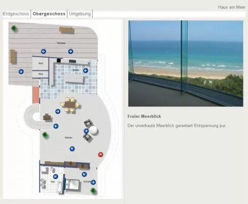 Bild: Virtuelle Wohnungsbesichtigung mit interaktiven Grundrissen