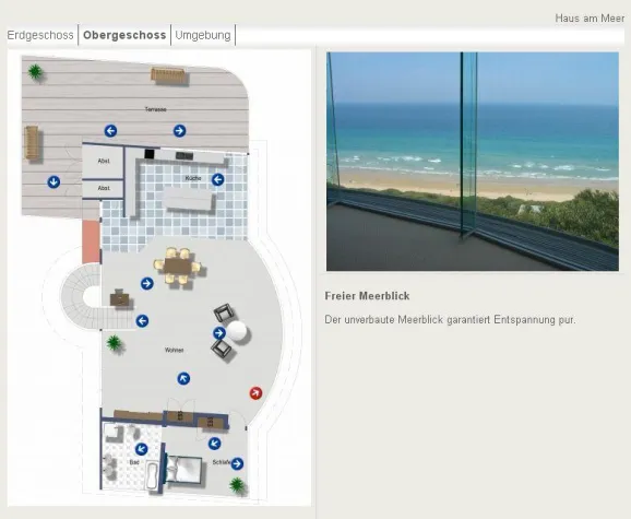 Bild: Virtuelle Wohnungsbesichtigung mit interaktiven Grundrissen