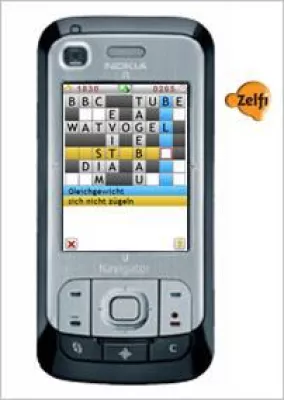 Bild: Auf dem Handy Kreuzworträtsel lösen