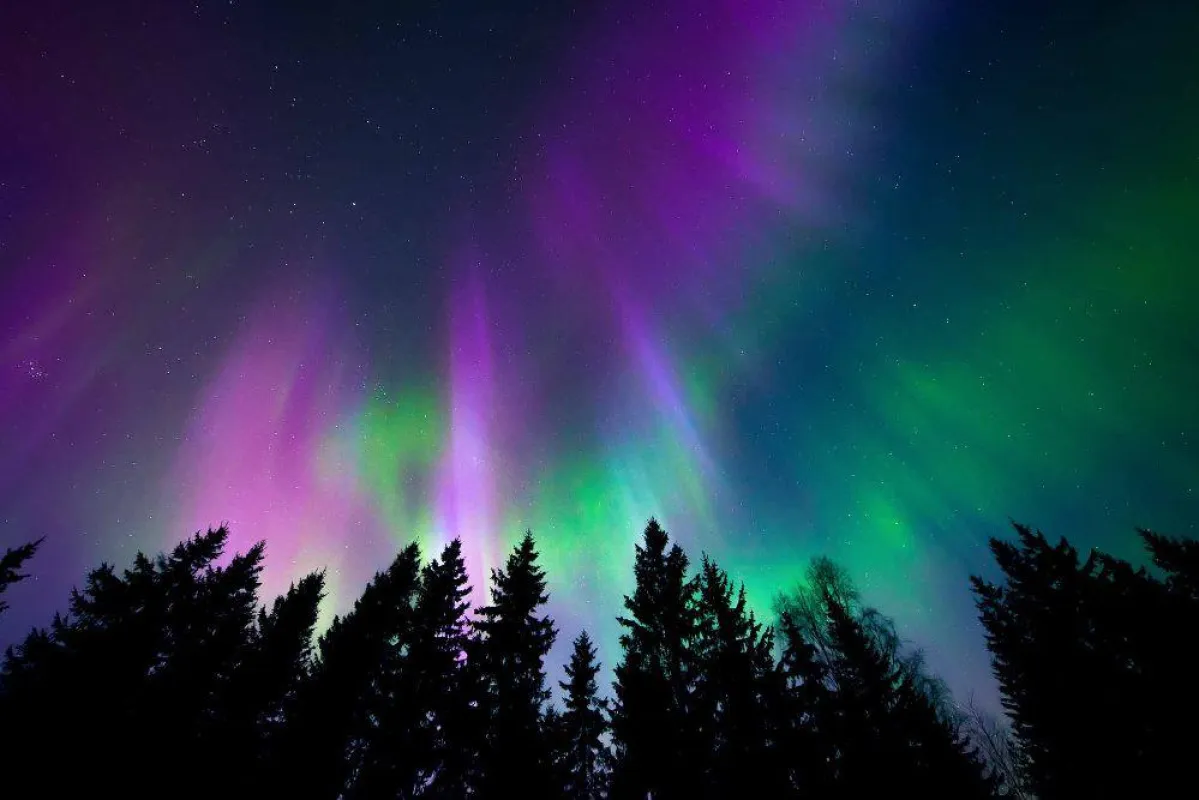 Polarlichter im Norden Russlands