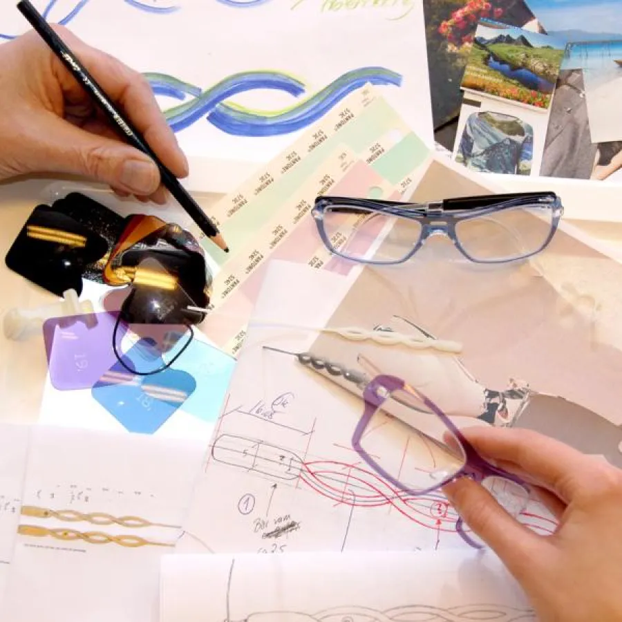 Brillendesign bei STAFFAN PREUTZ DESIGN (Foto: New Line Optik / Polaris)