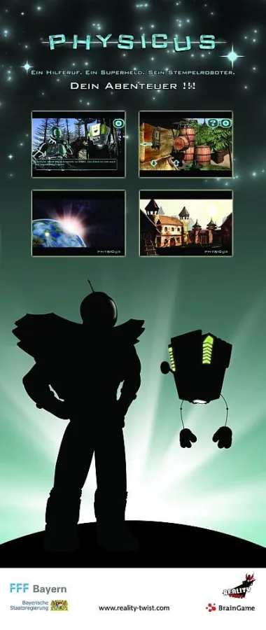 Captain Physicus und sein treuer Roboter rätseln sich durch die Geheimnisse der Physik!