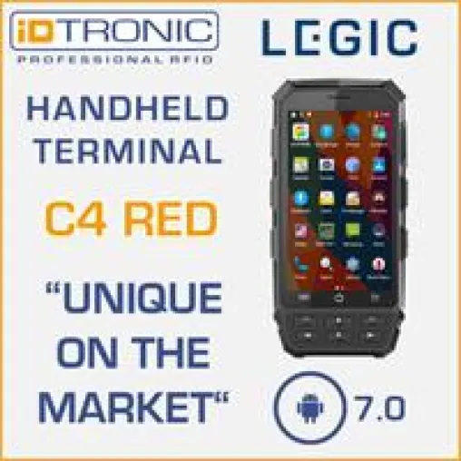 iDTRONICs Handheld Computer: C4 Red - Weltneuheit: Erstes mobiles Android 7.0 Lesegerät mit LEGIC Funktion Bild: iDTRONICs Handheld Computer: C4 Red - Weltneuheit: Erstes mobiles Android 7.0 Lesegerät mit LEGIC Funktion
