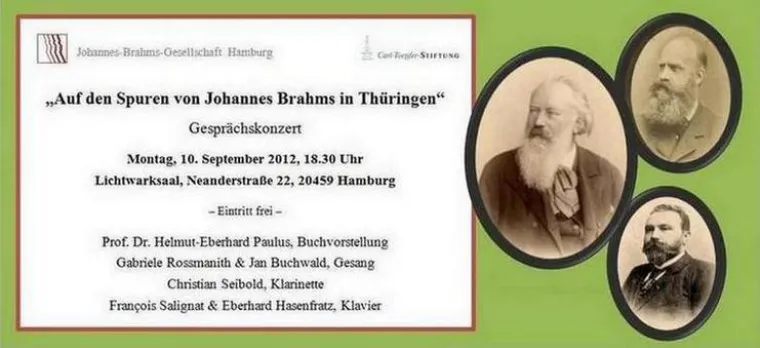 Bild: Johannes Brahms auf Schloss Altenstein
