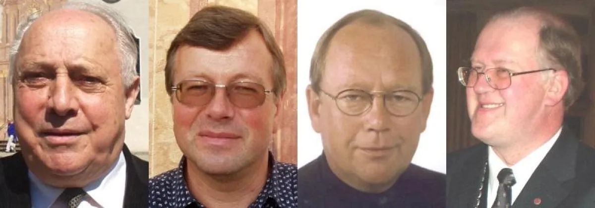 V.l.n.r.: Prof. P. Dr. Otto Wahl SDB, P. Dr. Josef Knupp SDB, P. Bruno Bauer SDB, Prof. P. Dr. Lothar Bily SDB