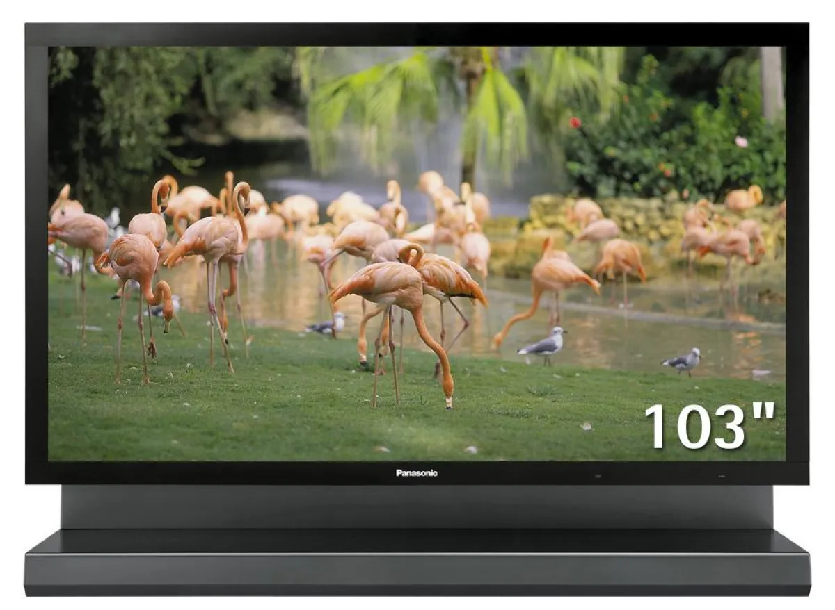 103 Zoll pures Sehvergnügen bietet das weltweit größte Plasma Display Panasonic TH-103PF9EK