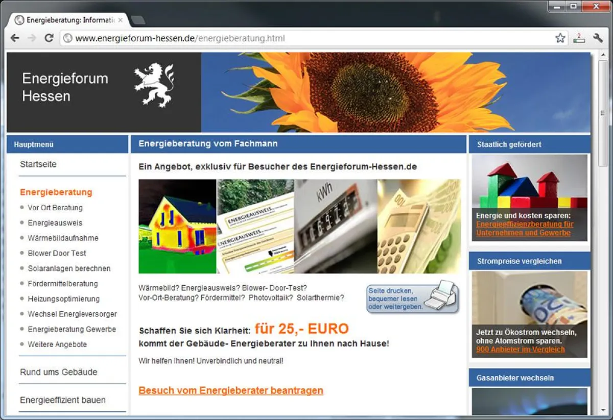 Infos und individuelle Beratung Gebäudesanierung und Energieberatung unter Energieforum-Hessen.de