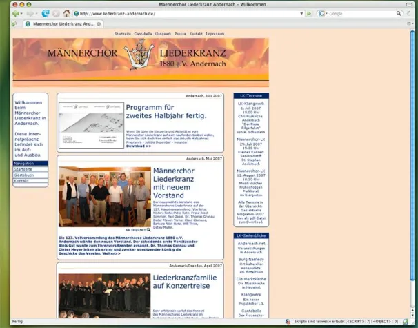 Liederkranz Andernach im Netz Bild: Liederkranz Andernach im Netz