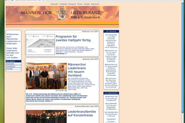Liederkranz Andernach im Netz Bild: Liederkranz Andernach im Netz