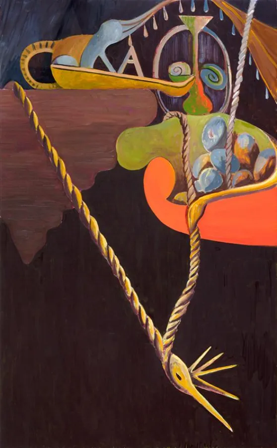 Victor Berezovsky . Still life, 2012, Öl auf Holz, 120 x 75 cm . Courtesy GALERIE EMMANUEL POST