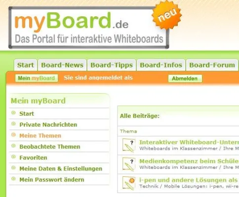 Bild: myBoard stellt erstes, umfangreiches Whiteboard-Forum online