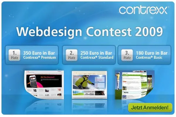 Contrexx® Open Source CMS Webdesign Contest 2009 Bild: Contrexx® Open Source CMS Webdesign Contest 2009